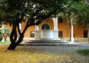 The well designed by Domenico Barbiani (1714-1777).
